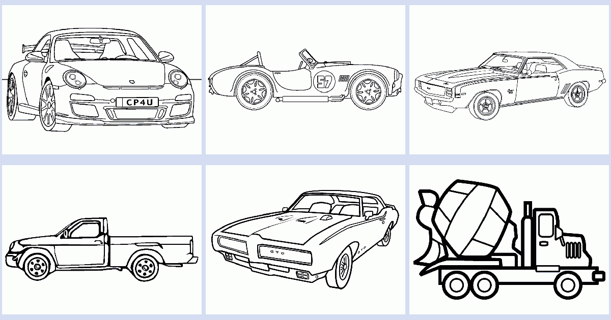 Car and Truck coloring book - Coloring Pages 4 U