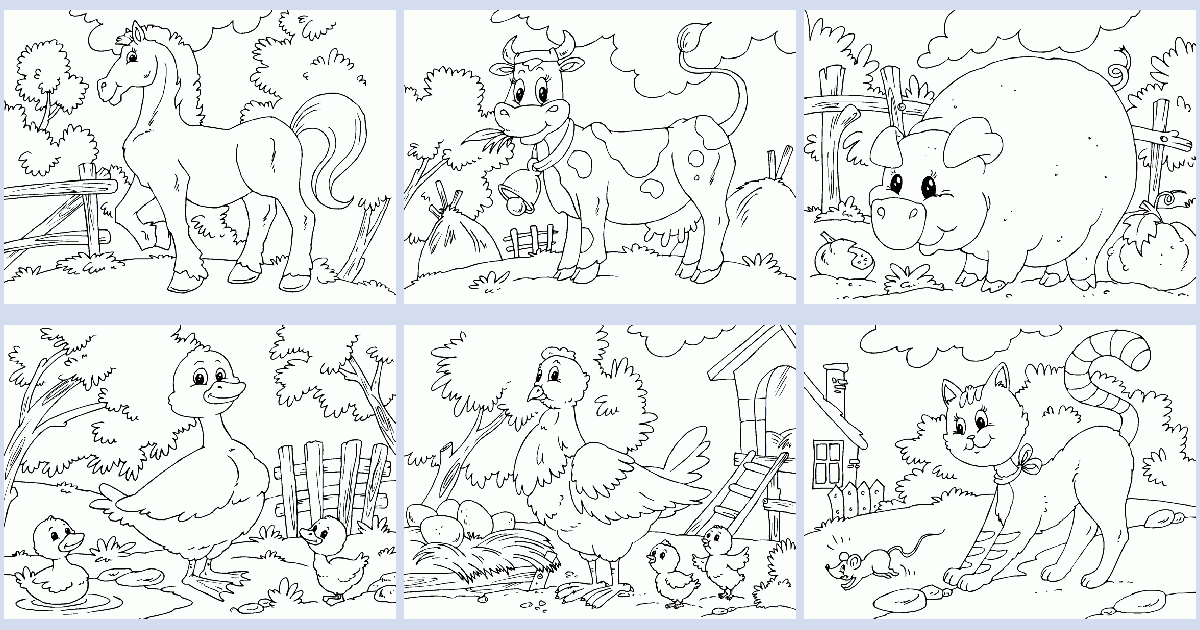 Farm Animal coloring book - Coloring Pages 4 U