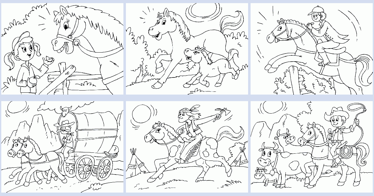 Horse coloring book - Coloring Pages 4 U
