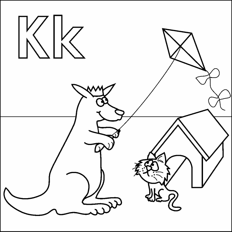 Letter K coloring page - Coloring Pages 4 U