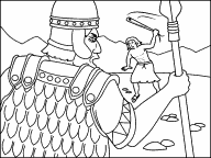 David battles Goliath