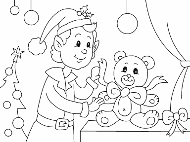 Elf with Teddy