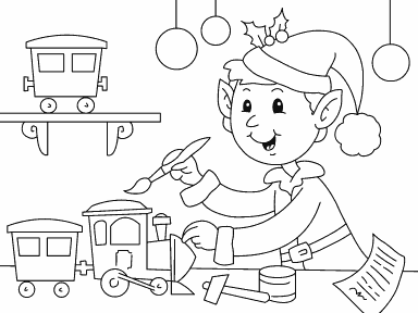 Elf painting train
