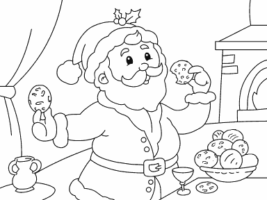 Santa eating Cookies