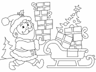 Santa loads the Sleigh
