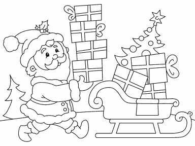 Santa loads the Sleigh