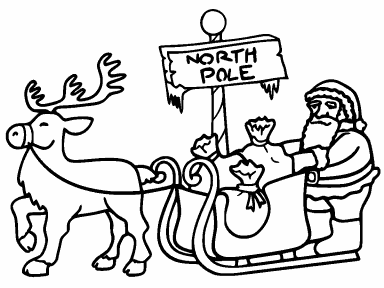 Santa leaving North Pole