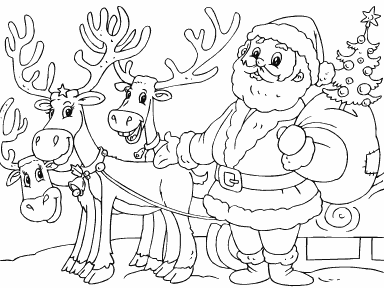 Santa and Reindeer