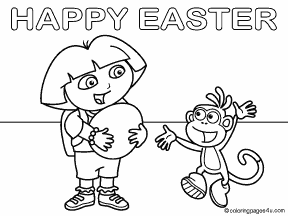 Dora with Easter Egg