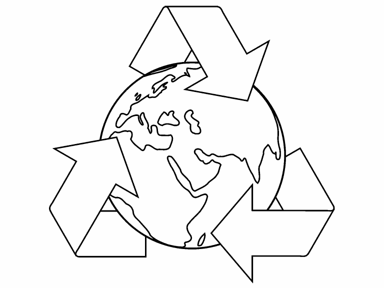 Recycle coloring page - Coloring Pages 4 U