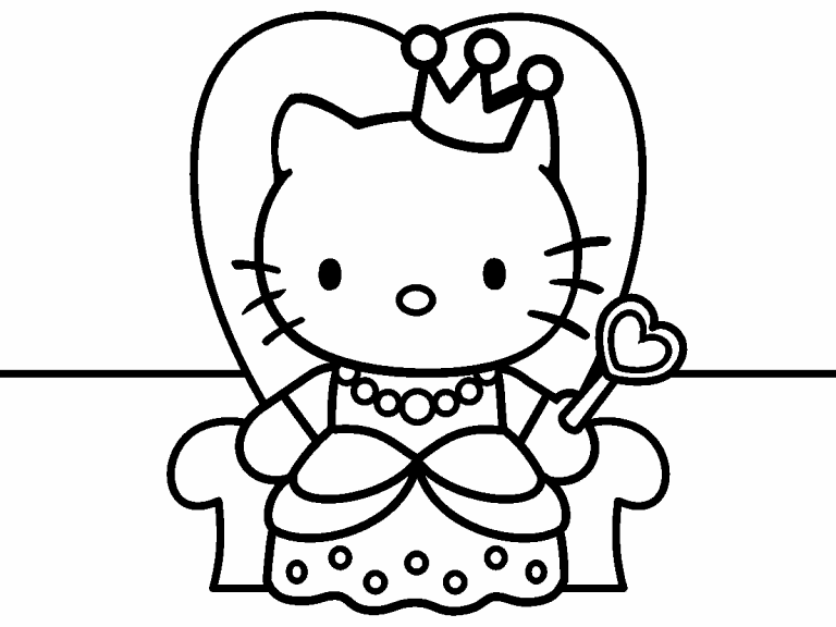 Hello Kitty Princess Coloring Pages - Hello Kitty Coloring Pages Getcoloringpages Com