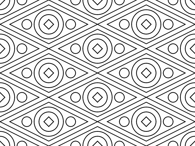 Circles and Diamonds coloring page - Coloring Pages 4 U