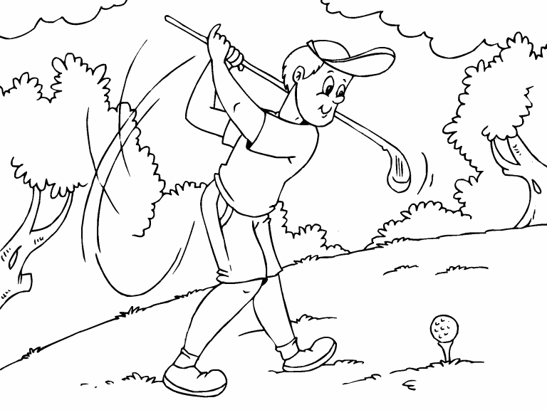Golf coloring page - Coloring Pages 4 U