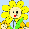 Flower coloring book