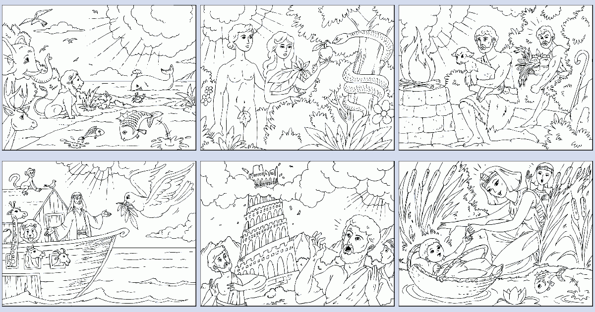 Bible:Old Testament coloring book - Coloring Pages 4 U