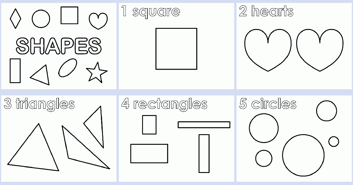 Shape and Number coloring book Coloring Pages 4 U