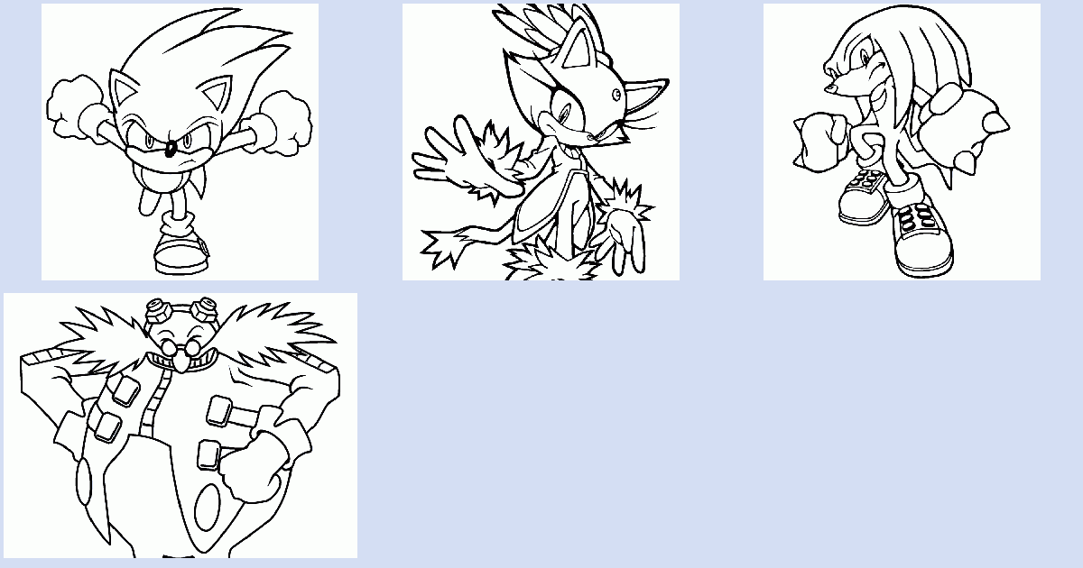 Sonic The Hedgehog Coloring Book Coloring Pages 4 U