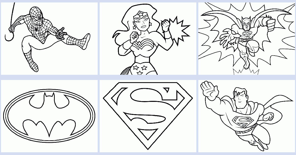 Superhero coloring book - Coloring Pages 4 U