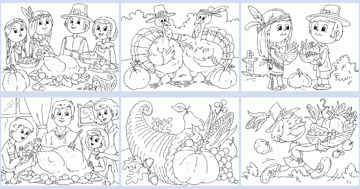 Thanksgiving coloring book - Coloring Pages 4 U