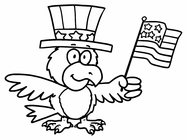 Eagle, 4th of July coloring page - Coloring Pages 4 U