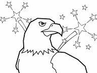 Eagle and Fireworks
