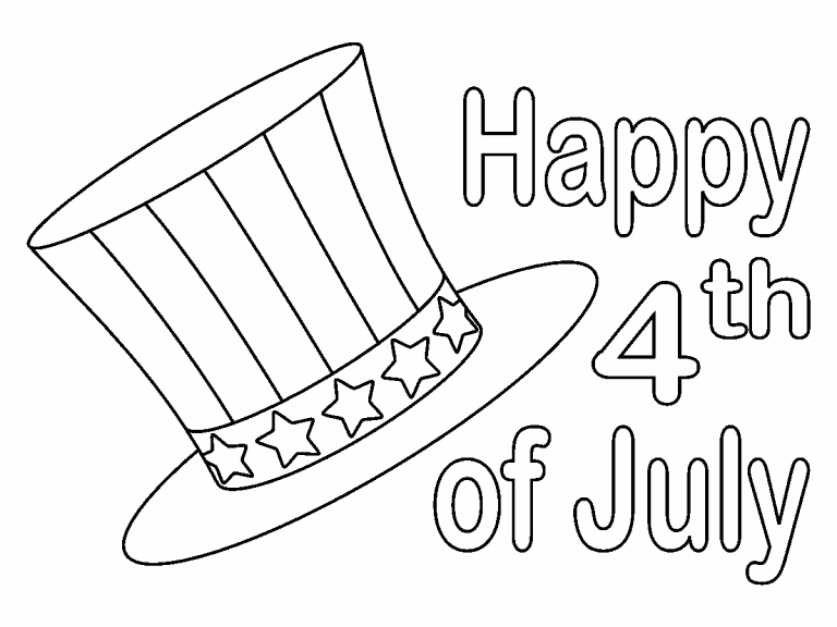 Hat, 4th of July coloring page Coloring Pages 4 U