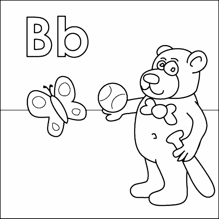 Letter B coloring page - Coloring Pages 4 U