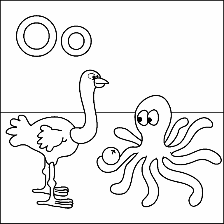 Letter O coloring page - Coloring Pages 4 U
