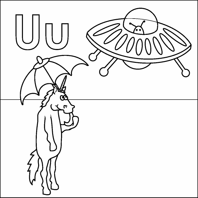 Letter U Coloring Page Coloring Pages 4 U
