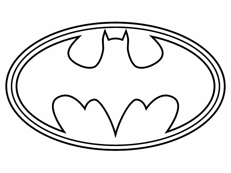 Batman Logo coloring page - Coloring Pages 4 U