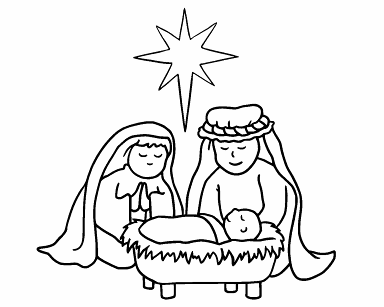 Baby Jesus coloring page - Coloring Pages 4 U