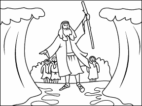 Moses parts the Red Sea
