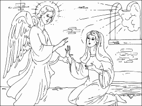 Angel Gabriel visits Mary