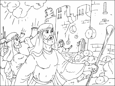 Joshua at the walls of Jericho