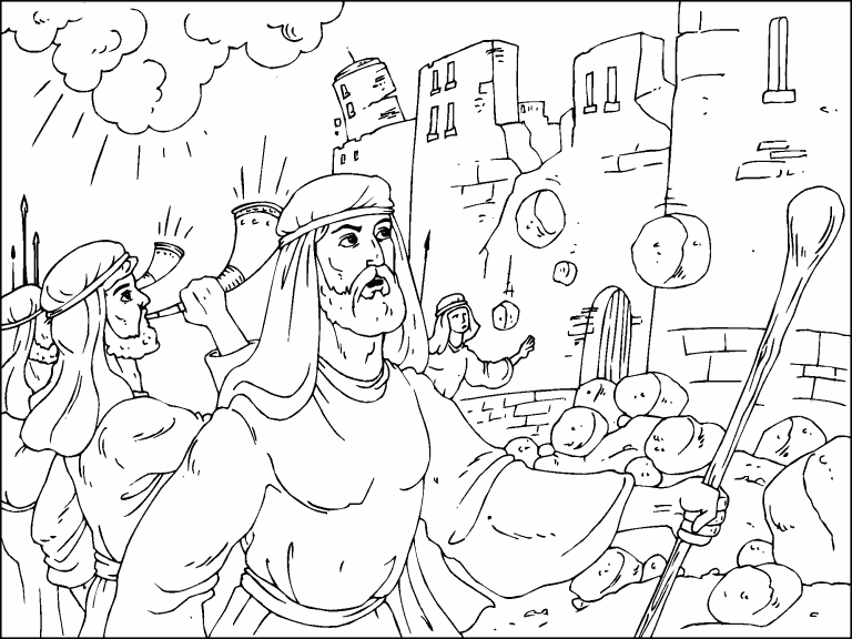 Fall Of Jericho Coloring Pages