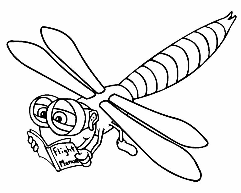 Dragonfly coloring page - Coloring Pages 4 U