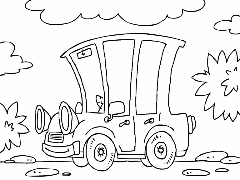 Vintage Car coloring page - Coloring Pages 4 U