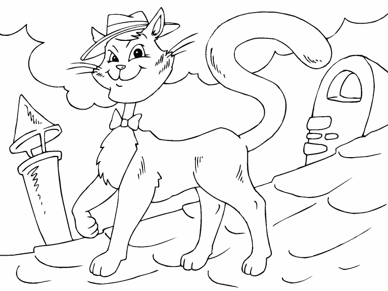 Cool Cat coloring page - Coloring Pages 4 U