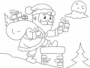 Santa Delivering Gifts