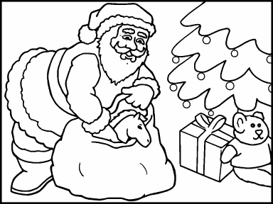 Santa with presents