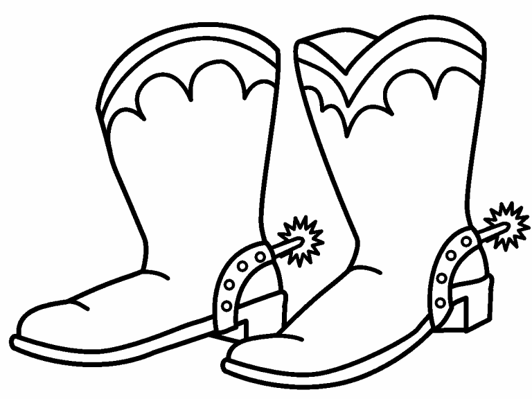 Cowboy Boots coloring page - Coloring Pages 4 U