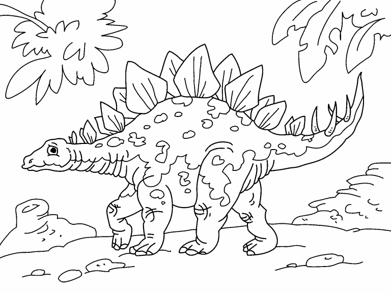 Stegosaurus coloring page - Coloring Pages 4 U