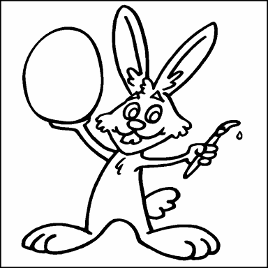 Easter Bunny Painting Egg