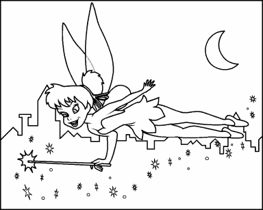 Tinkerbell fairy over London