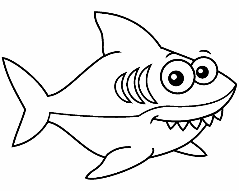 Download Shark coloring page - Coloring Pages 4 U