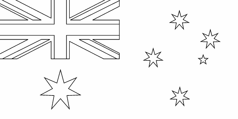 Australian flag coloring page - Coloring Pages 4 U