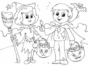 Kids at Halloween