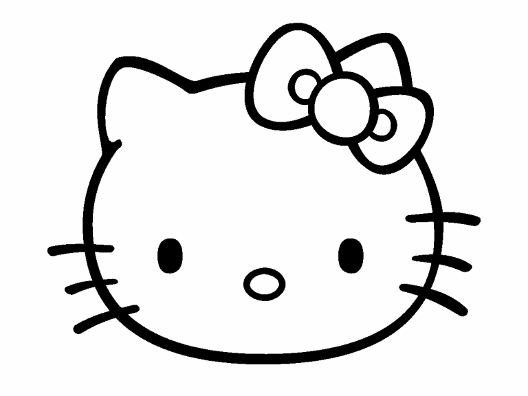 Hello Kitty Face coloring page - Coloring Pages 4 U