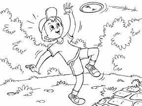 Playing Frisbee