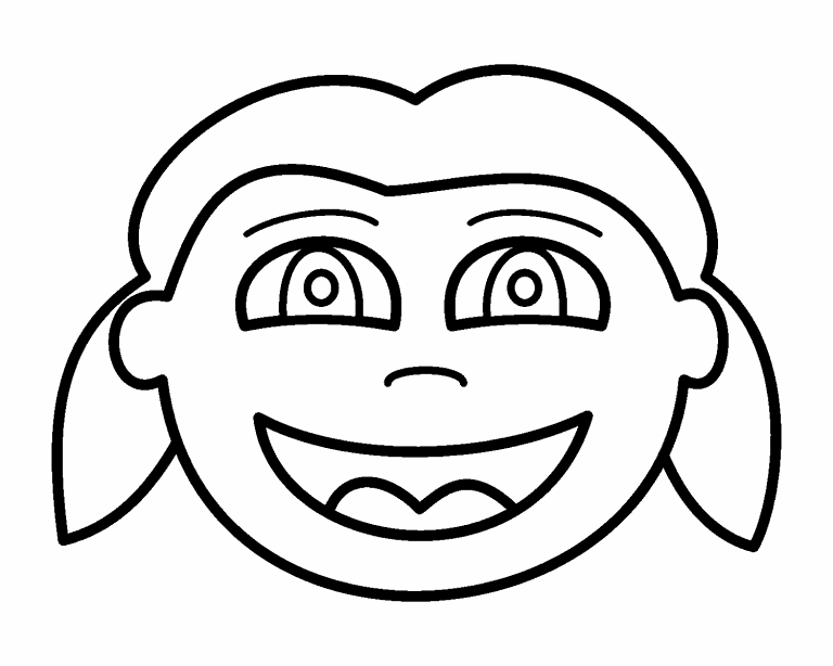 Girl's Face #2 coloring page - Coloring Pages 4 U